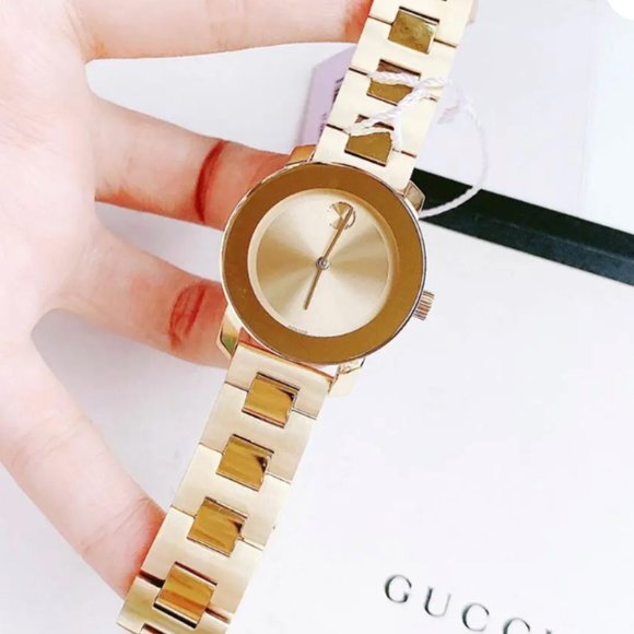 New Movado Bold Ladies Golden Link Watch